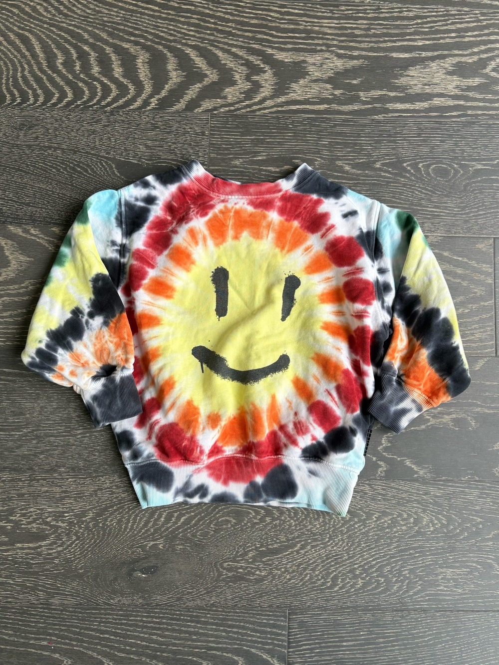 MOLO Kids Tie-Dye Smiley Sweatshirt